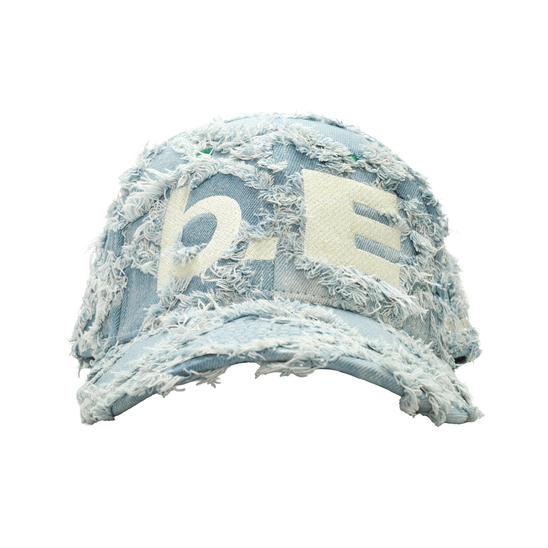 b.E Hat Light Diamond Denim / White