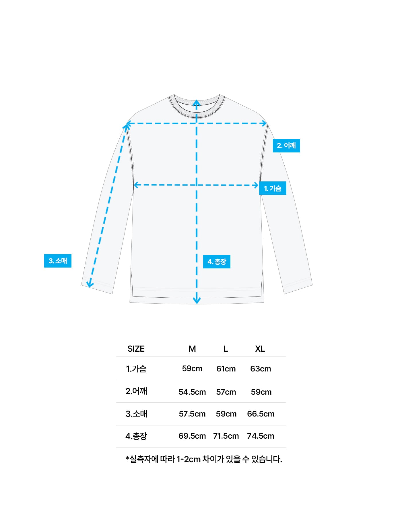 BASIC LOGO LONG SLEEVE SWEAT [ CHARCOAL ]